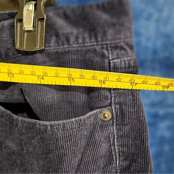 J. Crew Dark Blue Corduroy Crop Zip Pants 10 - Picture 4 of 6